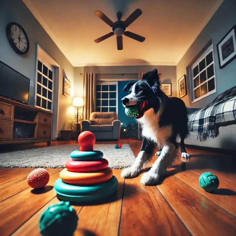Como fazer sessões de treino noturno para cães com energia acumulada